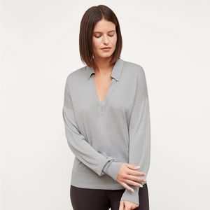 MM Lafleur The Leo Pullover - Silk Jersey washable silk in pale grey